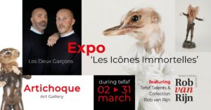 Expositie banner Les Deux Garcons