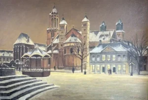 Vrijthof met Kiosk Winteravond